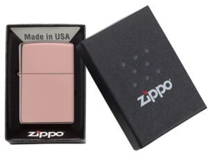Зажигалка ZIPPO Classic с покрытием High Polish Rose Gold, латунь/сталь, розовое золото, 38x13x57 мм — изображение 7