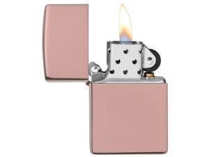 Зажигалка ZIPPO Classic с покрытием High Polish Rose Gold, латунь/сталь, розовое золото, 38x13x57 мм — изображение 4