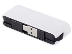 USB-хаб Hubix с коннектором 2-в-1 USB-C и USB-A, 2.0, белый — изображение 2