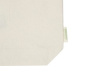 Orissa эко-сумка из органического материала GOTS с широким дном, 180 г/м², 11 л - Натуральный — изображение 4
