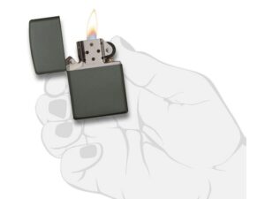Зажигалка ZIPPO Classic с покрытием Green Matte, латунь/сталь, зелёная, матовая, 38x13x57 мм — изображение 5