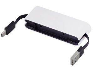 USB-хаб Hubix с коннектором 2-в-1 USB-C и USB-A, 2.0, белый — изображение 3