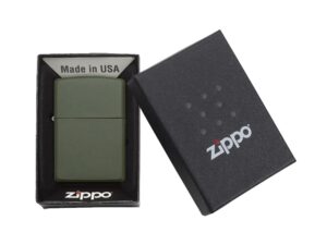 Зажигалка ZIPPO Classic с покрытием Green Matte, латунь/сталь, зелёная, матовая, 38x13x57 мм — изображение 6