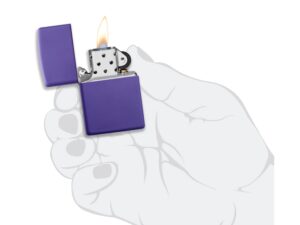 Зажигалка ZIPPO Classic с покрытием Purple Matte, латунь/сталь, фиолетовая, матовая, 38x13x57 мм — изображение 5