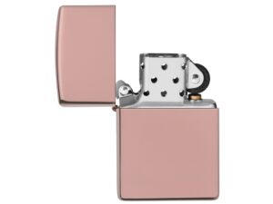Зажигалка ZIPPO Classic с покрытием High Polish Rose Gold, латунь/сталь, розовое золото, 38x13x57 мм — изображение 3
