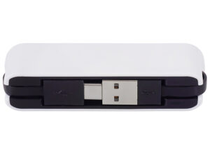 USB-хаб Hubix с коннектором 2-в-1 USB-C и USB-A, 2.0, белый — изображение 5