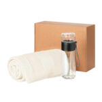 Подарочный набор Terso, Cella, бежевый (плед, термобутылка)