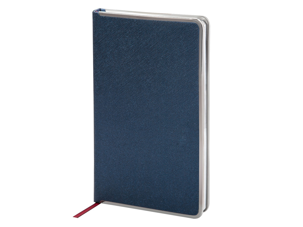 Ежедневник А5 недатированный Bridge, синий/серебристый — изображение 2