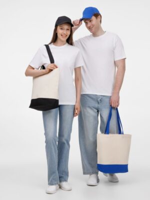 Сумка для покупок на молнии Shopaholic Zip, неокрашенная с черным — изображение 10