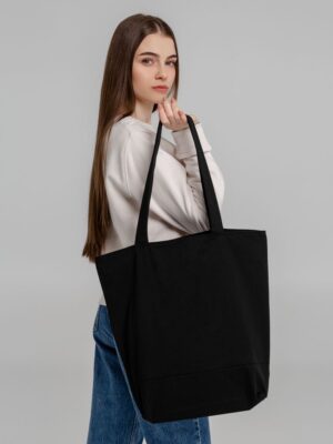 Сумка для покупок на молнии Shopaholic Zip, черная — изображение 7