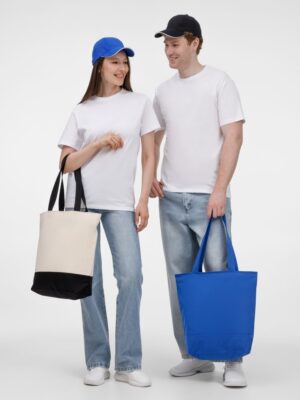 Сумка для покупок на молнии Shopaholic Zip, синяя — изображение 5