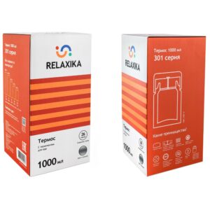 Термос для еды Relaxika 1000, в чехле, стальной — изображение 5