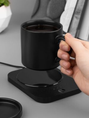 Кружка с подогревом и беспроводной зарядкой dualBase plus, черная — изображение 13