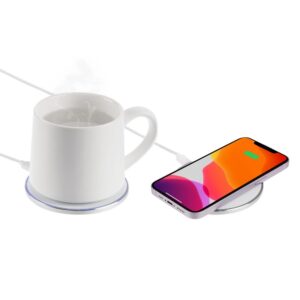 Кружка с подогревом и беспроводной зарядкой dualBase ver. 2.0 Matt, белая — изображение 10