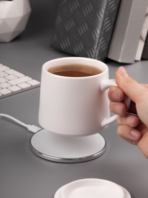 Кружка с подогревом и беспроводной зарядкой dualBase ver. 2.0 Matt, белая — изображение 14