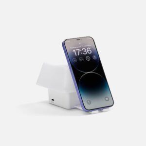 Светильник с подставкой для смартфона Knoppi, белый — изображение 2