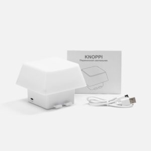 Светильник с подставкой для смартфона Knoppi, белый — изображение 5