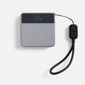Внешний аккумулятор с беспроводной зарядкой Aura Power, серый — изображение 3
