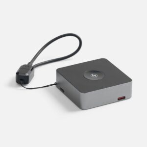 Внешний аккумулятор с беспроводной зарядкой Aura Power, серый — изображение 2