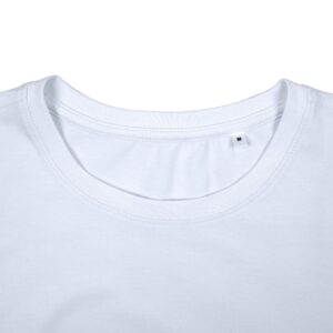 Футболка женская T-bolka Stretch Lady, белая (холодный оттенок) — изображение 3