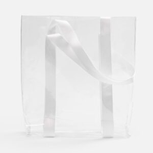 Шопер Clear Fest, ver.2, прозрачный с белыми ручками — изображение 3