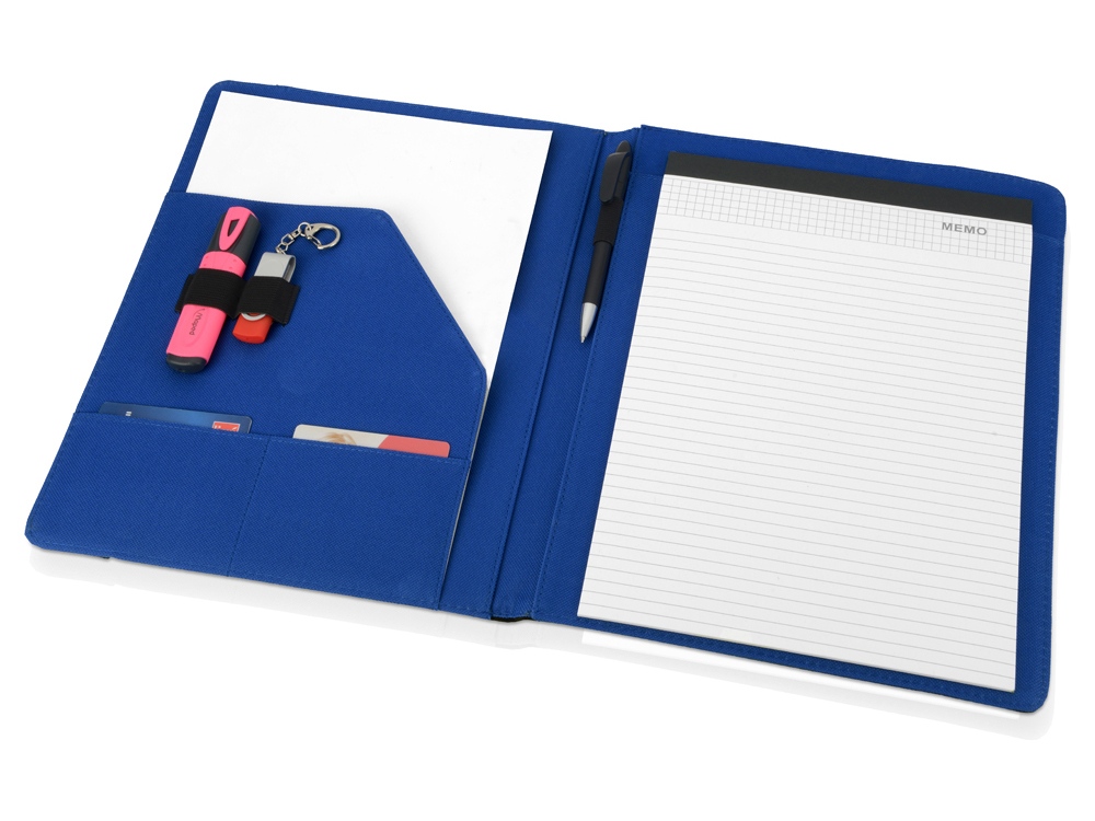 Папка для документов Делос, черный/синий — изображение 2