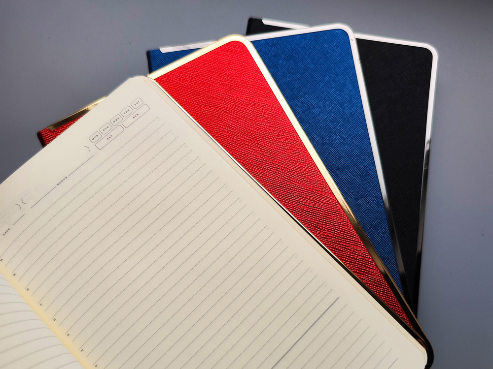 Ежедневник А5 недатированный Bridge, синий/серебристый — изображение 12