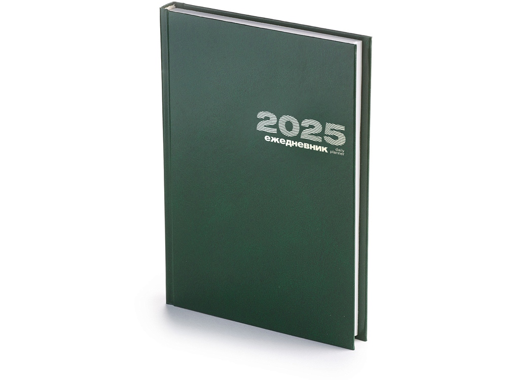 Ежедневник А5 датированный Бумвинил 2025, зеленый