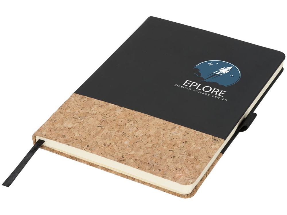 Блокнот Evora формата A5 из пробки и термополиуретана, черный — изображение 5