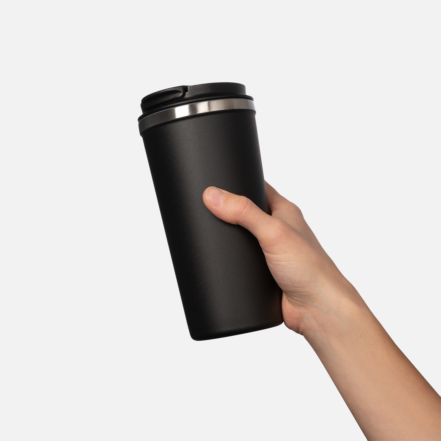 Термокружка вакуумная Palermo, черная — изображение 6