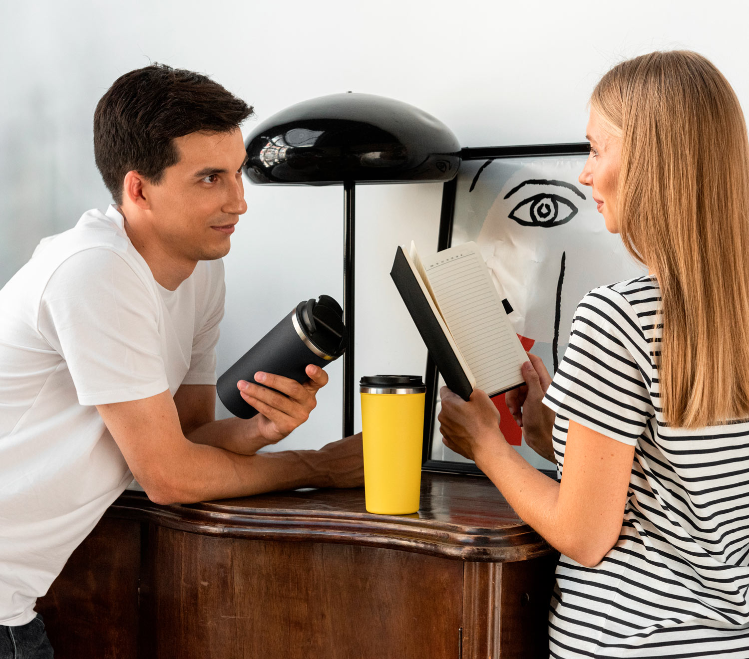 Термокружка вакуумная Palermo, черная — изображение 8