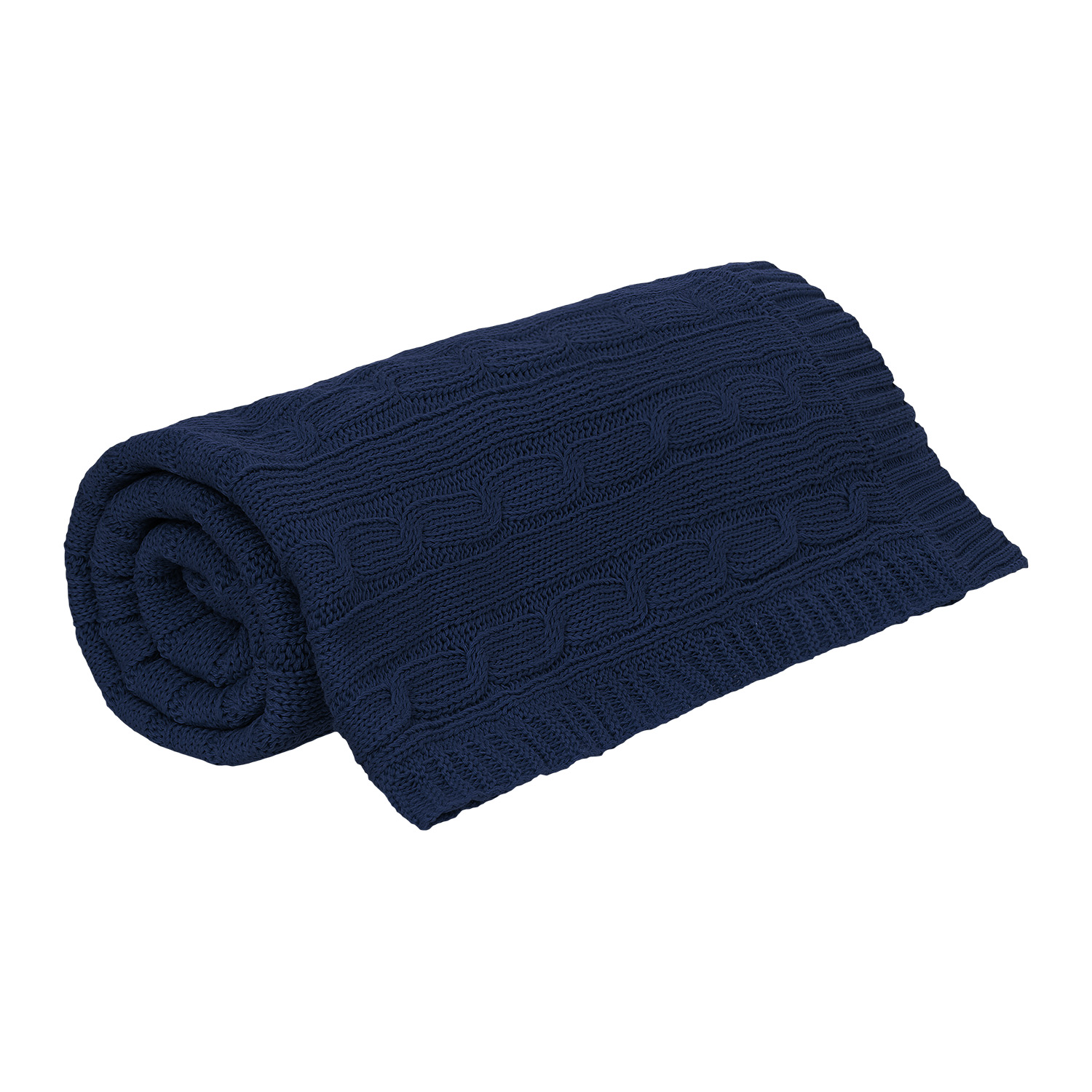 Плед Fado вязаный, синий (без подарочной коробки) — изображение 3