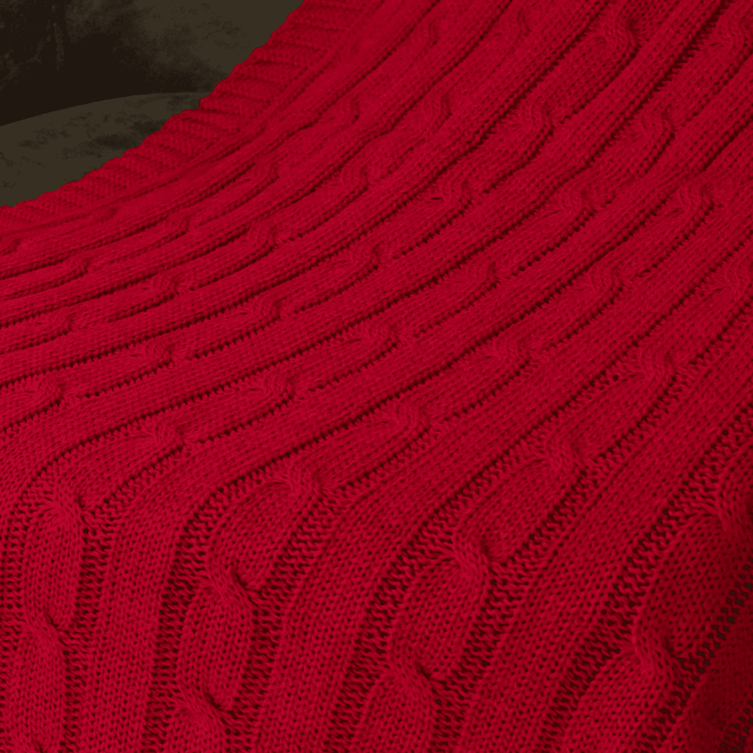 Плед Fado вязаный, красный (без подарочной коробки) — изображение 8