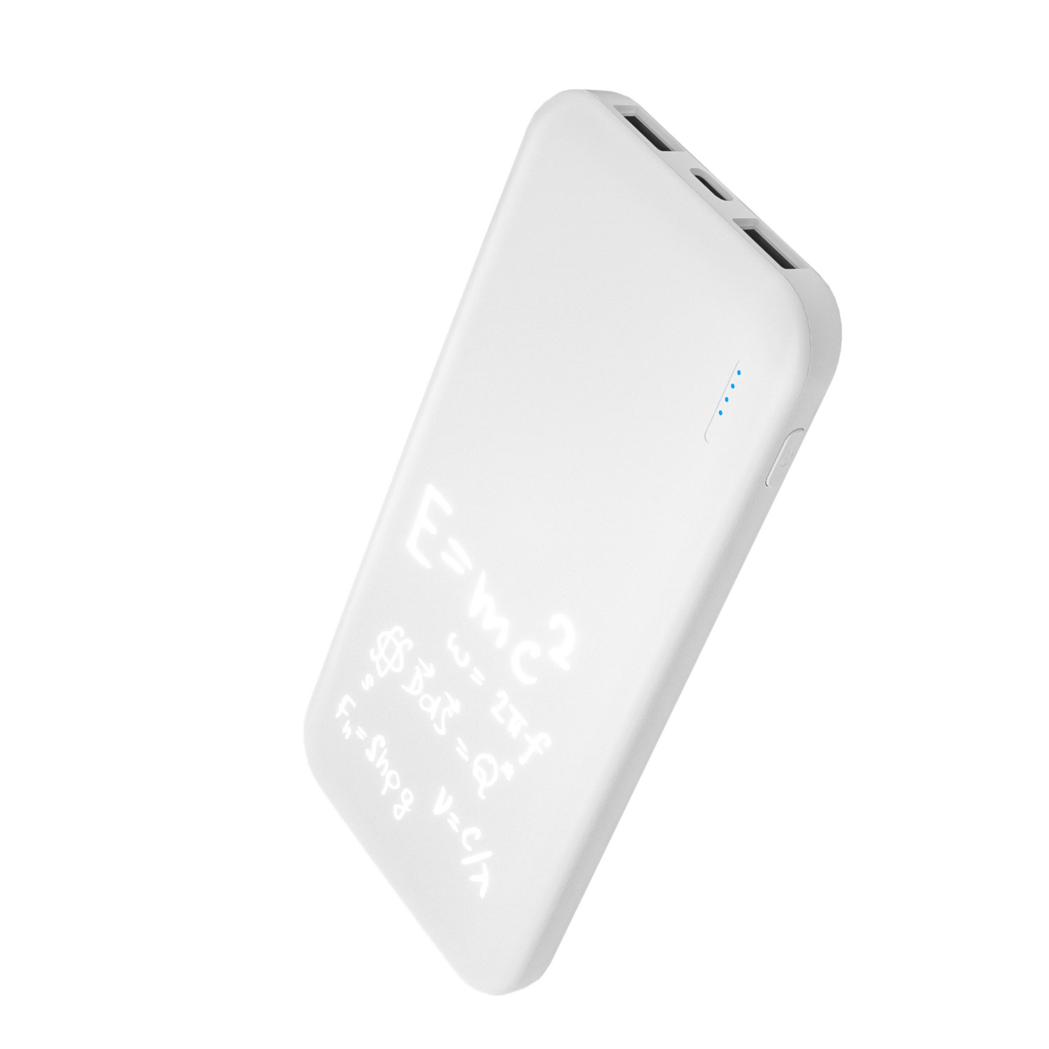 Внешний аккумулятор с подсветкой Люче (Luce) 10000 mAh, белый — изображение 14