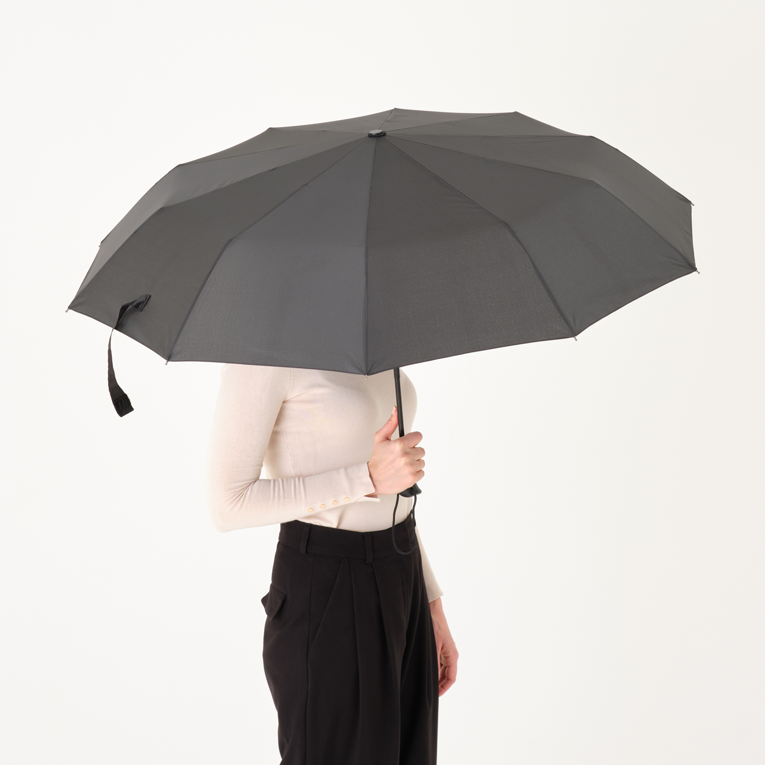 Зонт складной Levante, черный — изображение 9