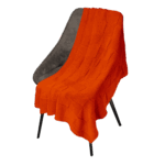 Плед Cella вязаный, оранжевый (без подарочной коробки)