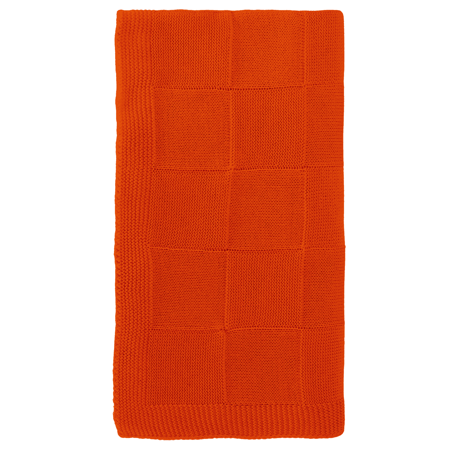 Плед Cella вязаный, оранжевый (без подарочной коробки) — изображение 2