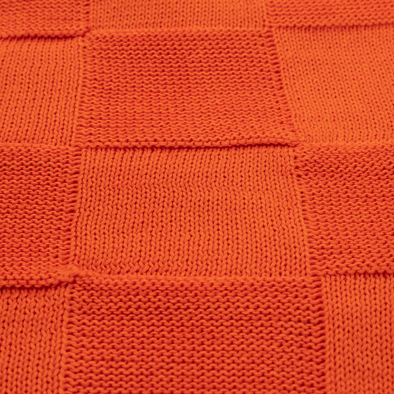 Плед Cella вязаный, оранжевый (без подарочной коробки) — изображение 6