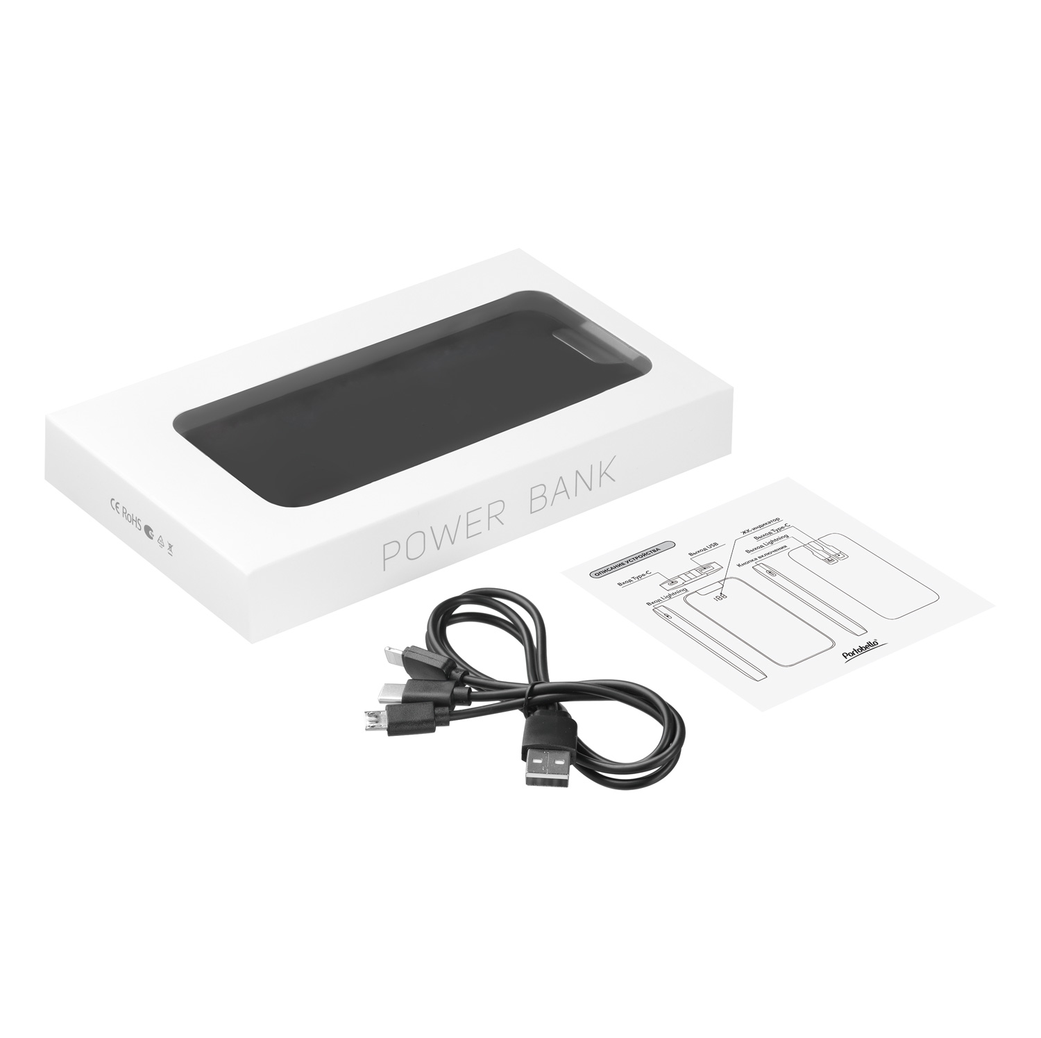 Внешний аккумулятор Optima 10000 mAh, черный — изображение 2