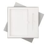 Подарочная коробка с ложементом для ежедневника и ручки, серая