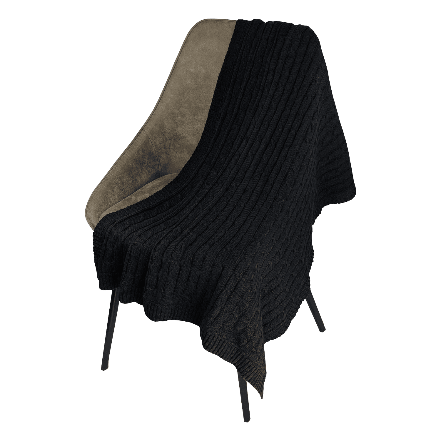 Плед Fado вязаный, темно-синий (без подарочной коробки)