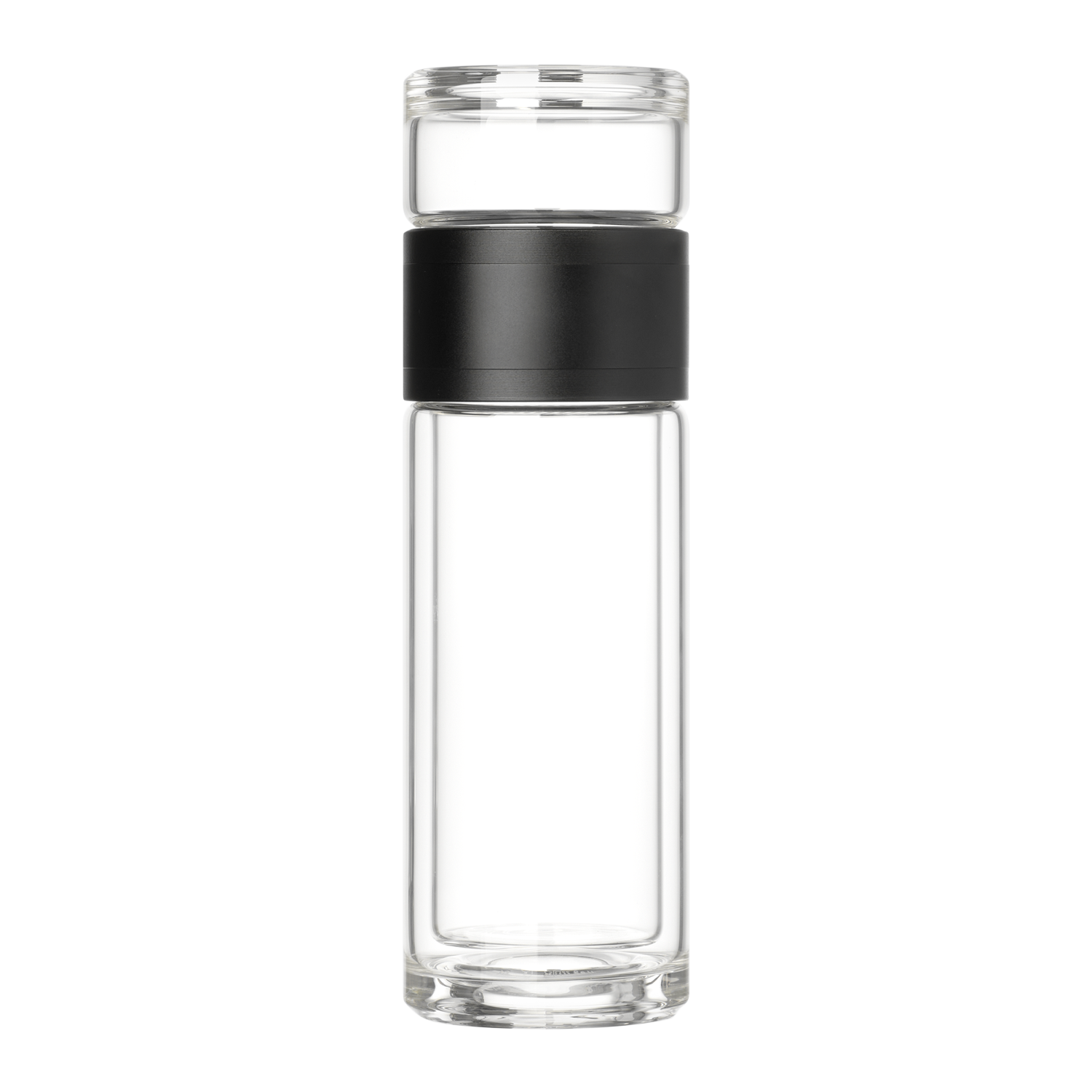 Бутылка стеклянная с двойными стенками Terso, черная