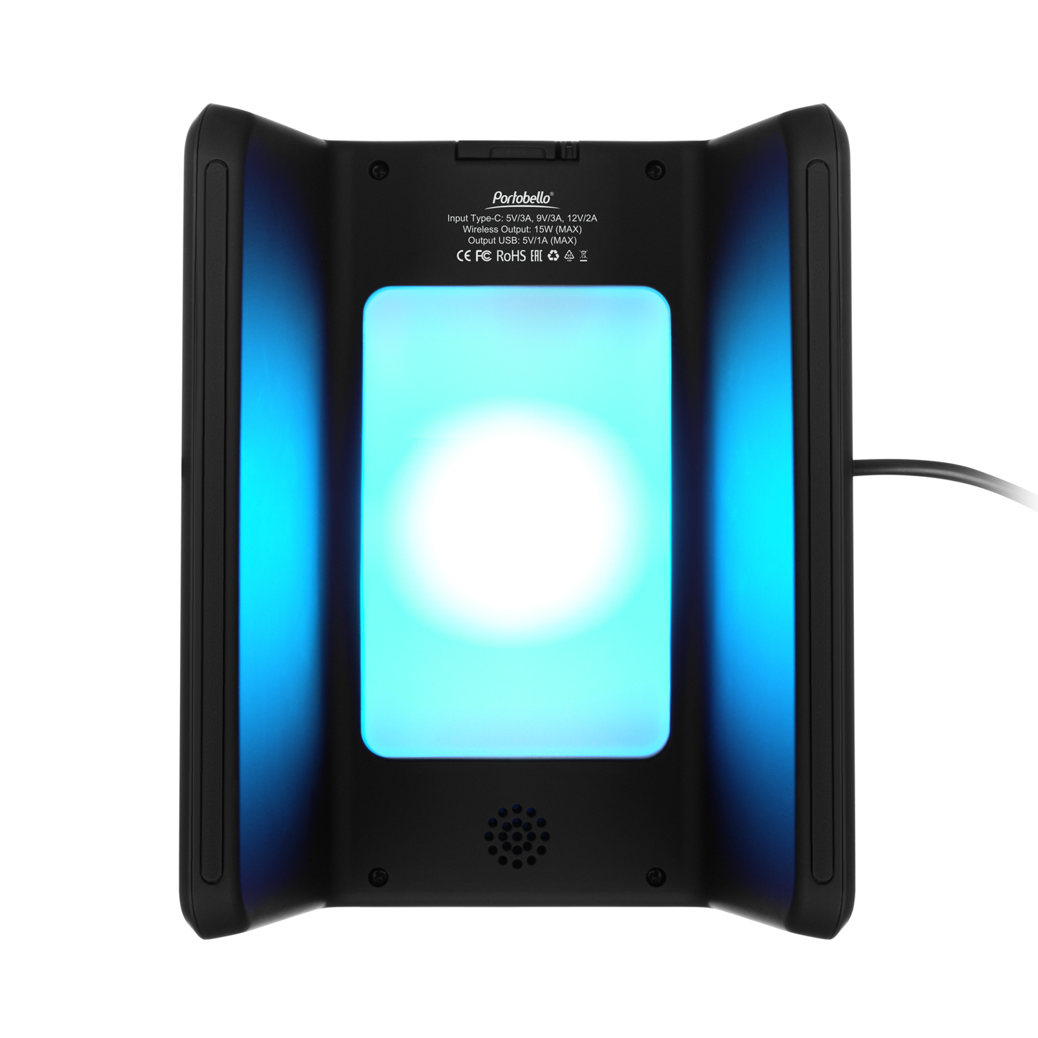 Зарядная станция с часами 15W Flame, черная — изображение 7