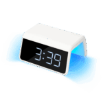 Зарядная станция с часами 15W Flame, белая