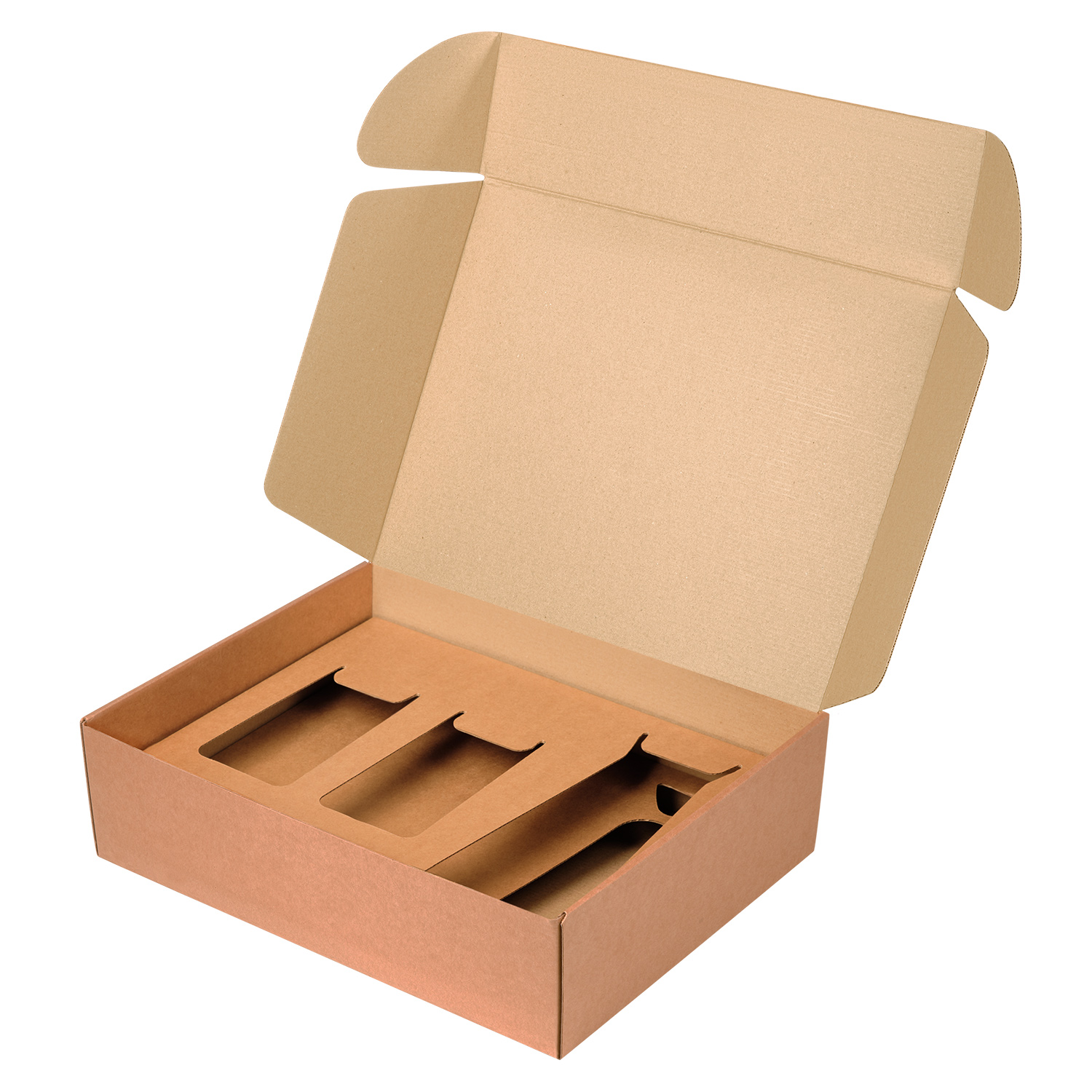 Доп. ложемент под декантер + 2 высоких стакана в большую универсальную коробку, крафт (арт. 21005.020) — изображение 3