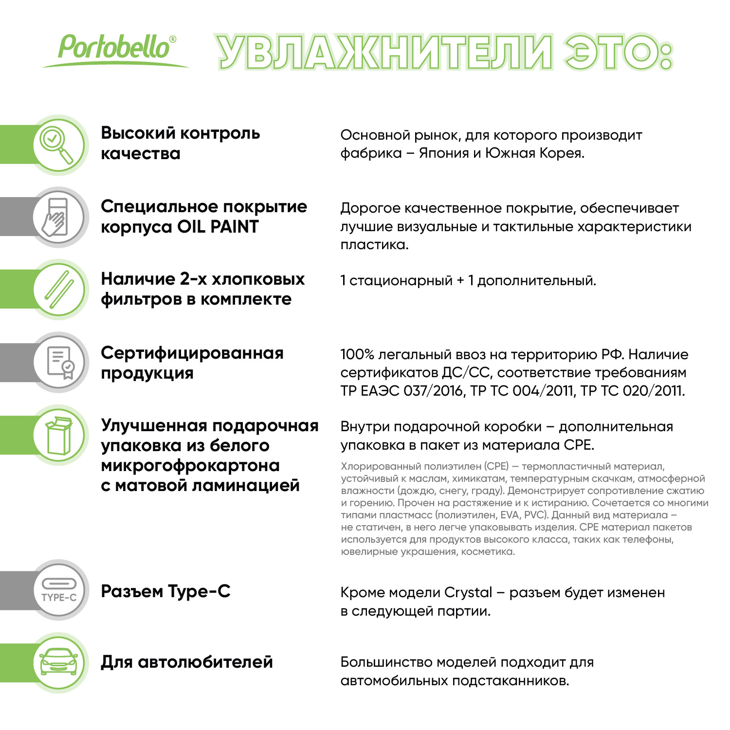 Портативный увлажнитель воздуха c подсветкой Bliss — изображение 12