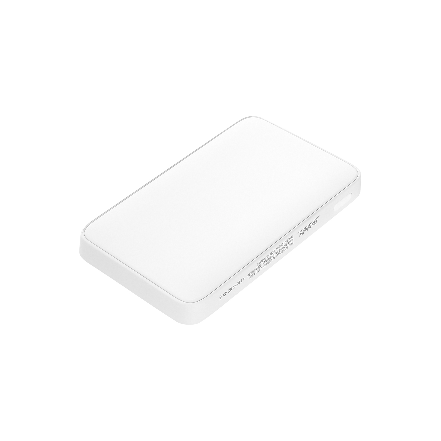 Внешний аккумулятор с подсветкой Анкор (Ancor) 5000 mAh, белый — изображение 2
