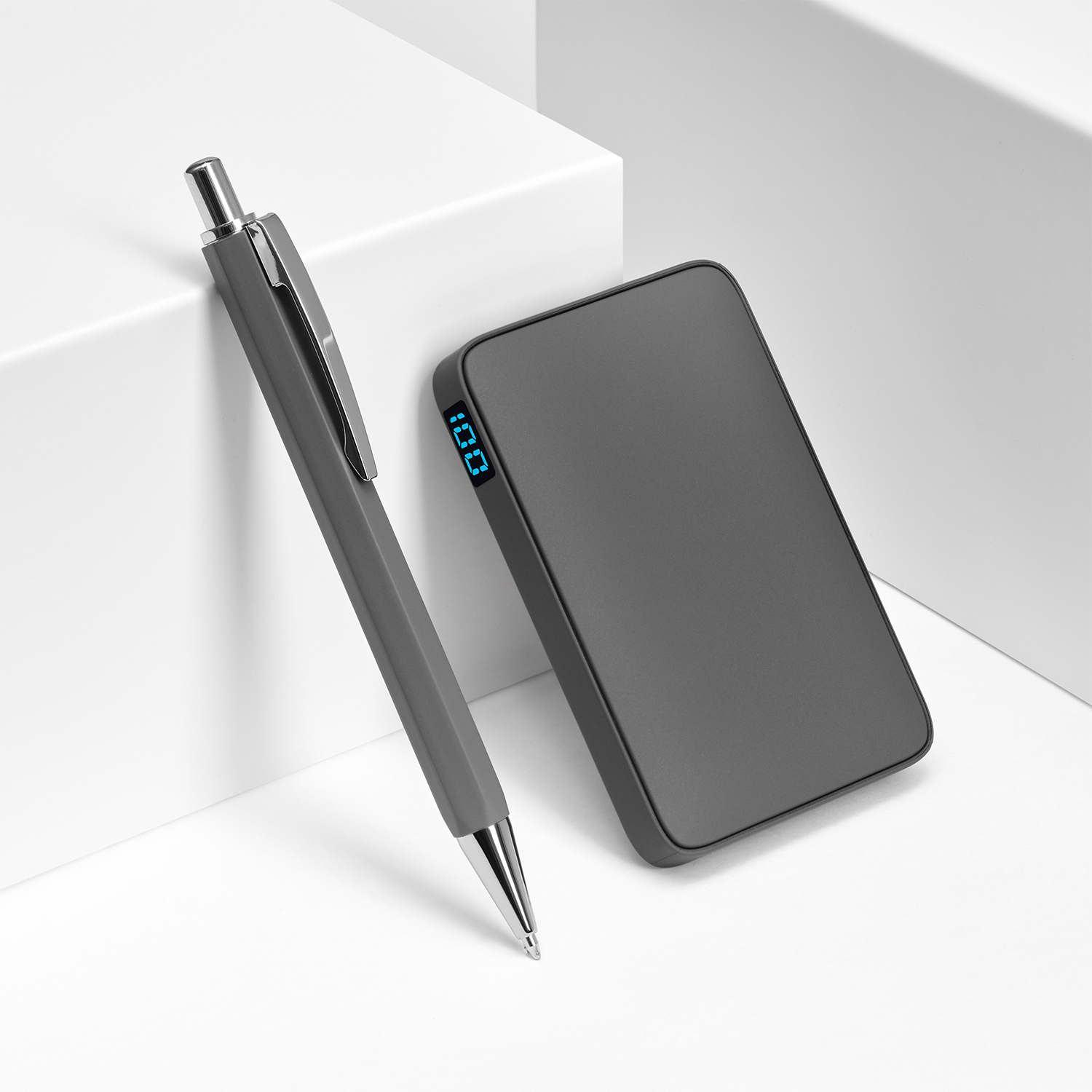 Внешний аккумулятор с подсветкой Анкор (Ancor) 5000 mAh, серый — изображение 9