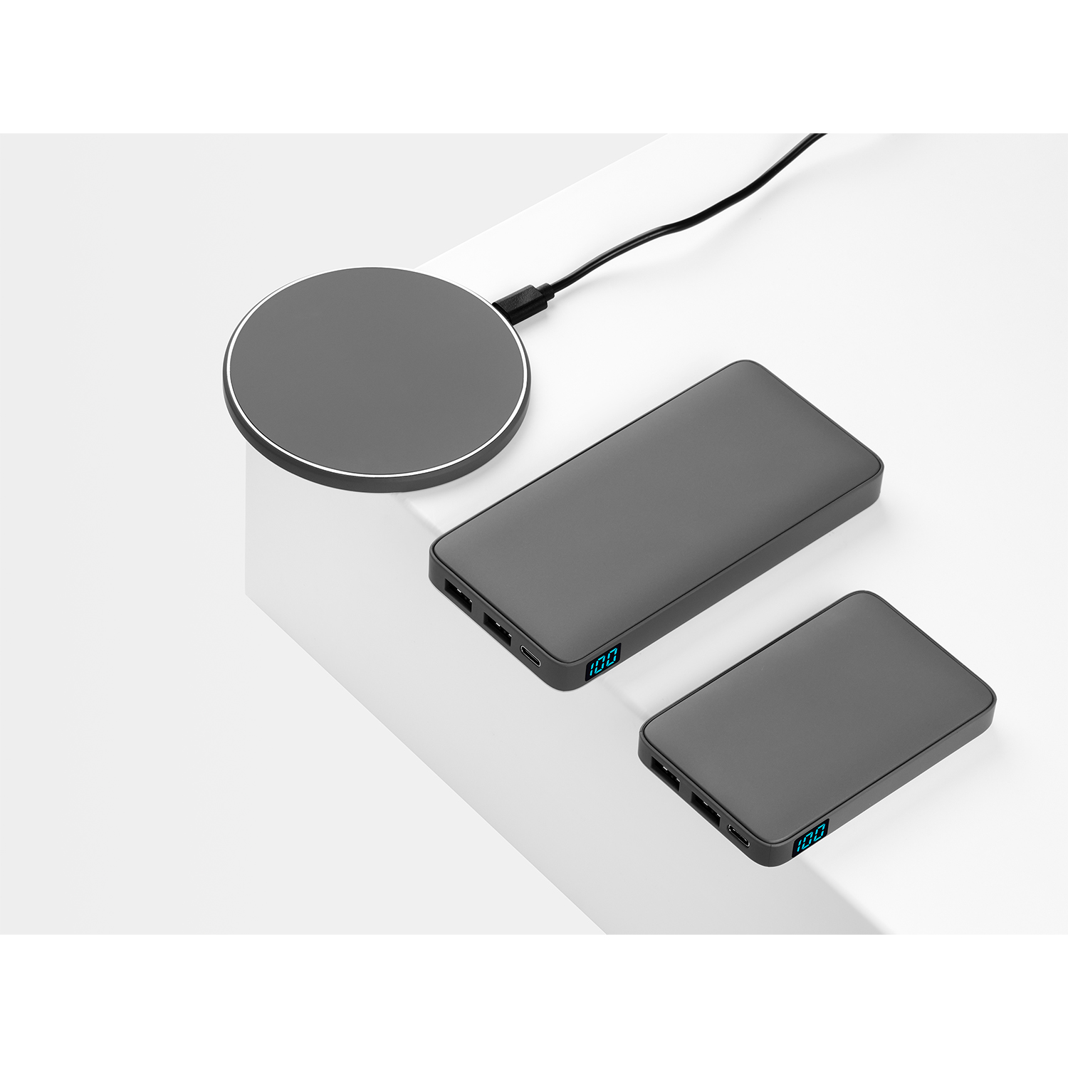 Внешний аккумулятор с подсветкой Анкор (Ancor) 5000 mAh, серый — изображение 10