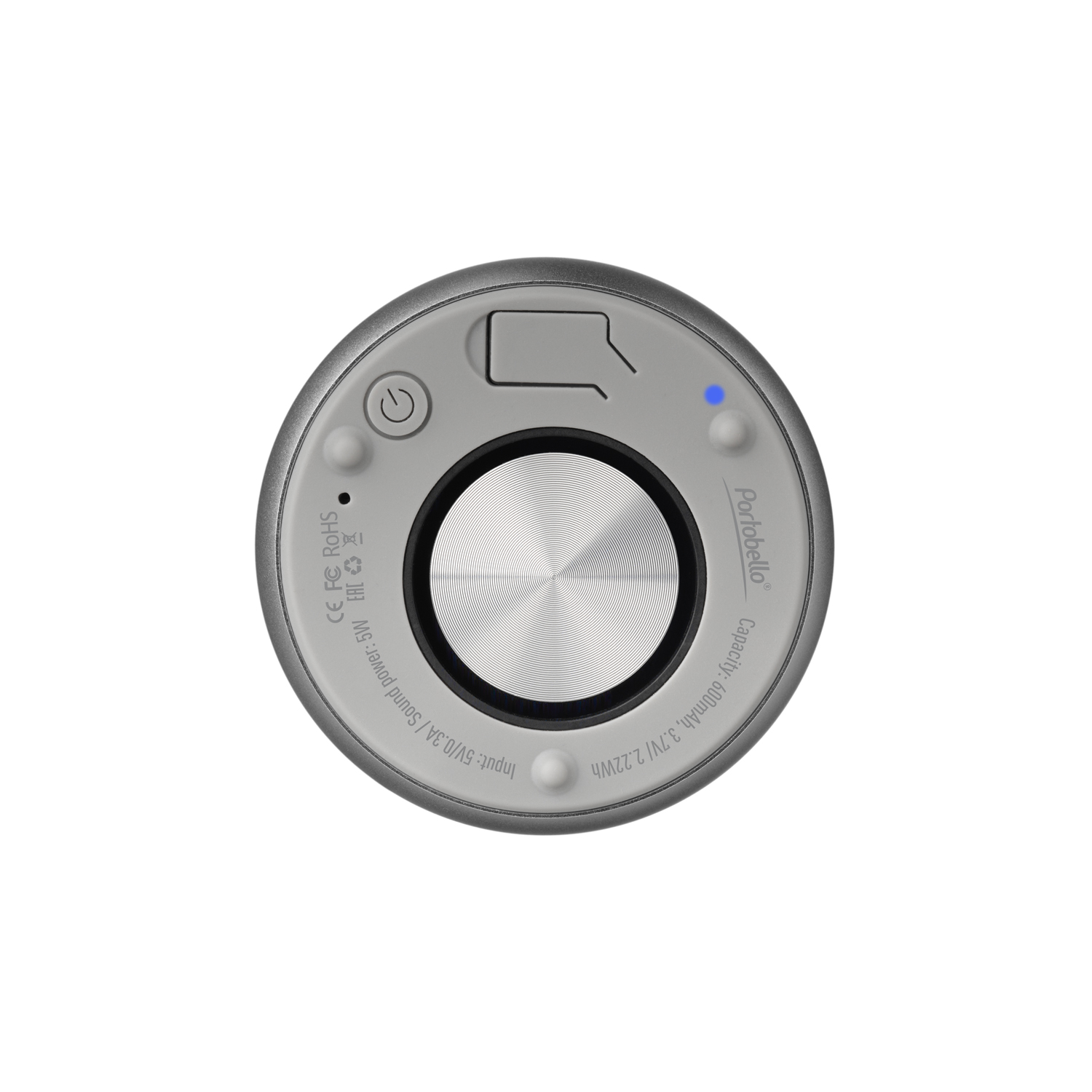 Беспроводная колонка Passion 80dB 600 mAh, серебряная — изображение 4